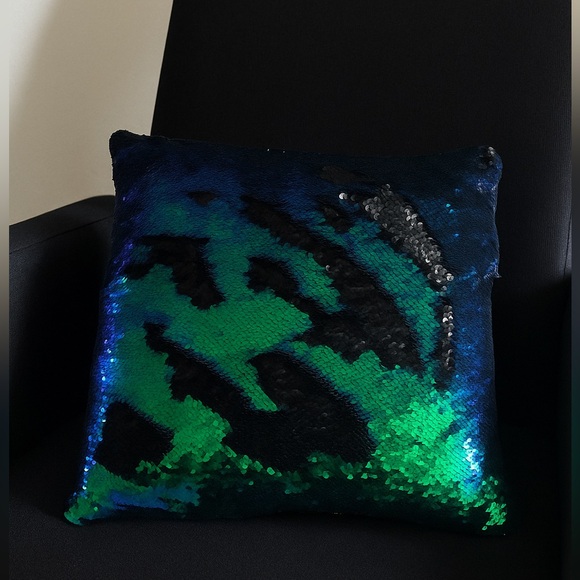 Other - Blue and Green Sequin Pillow